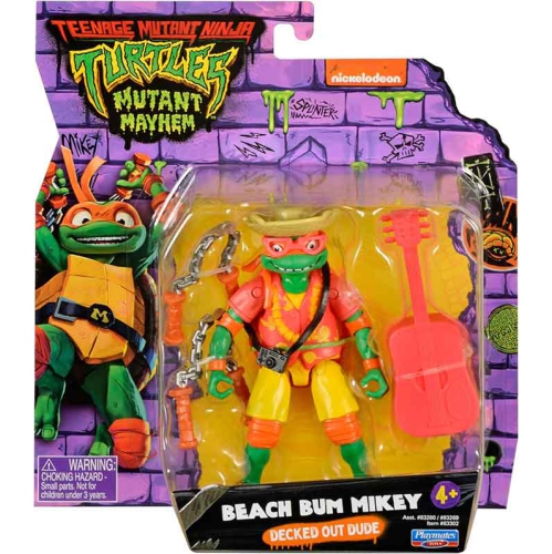 Teenage Mutant Ninja Turtles 5 Inch Action Figure Mutant Mayhem - Beach Bum Mikey