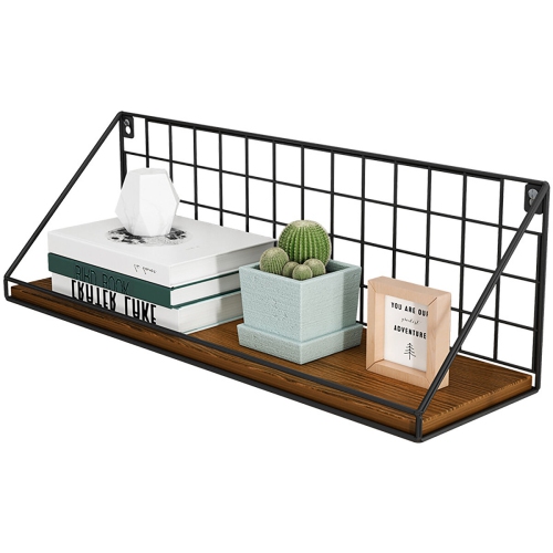 Cadre de décoration d’Iron Grid Boîte de rangement d’art Présentoir mural de paniers de rangement Boîte de rangement panier de rangement en filet