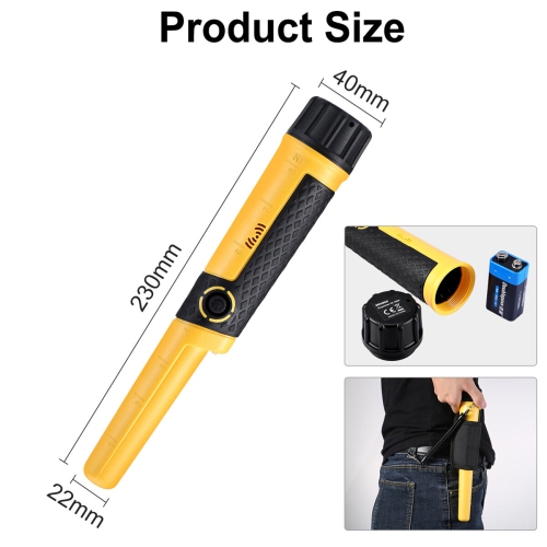 USA Direct GC-2006 détecteur de métaux Pinpointer Wand 5 pouces profondeur IP68 étanche 66 pi sous l'eau 360 détection LED Light Treasure