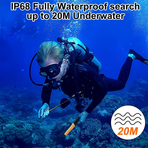 USA Direct GC-2006 détecteur de métaux Pinpointer Wand 5 pouces profondeur IP68 étanche 66 pi sous l'eau 360 détection LED Light Treasure