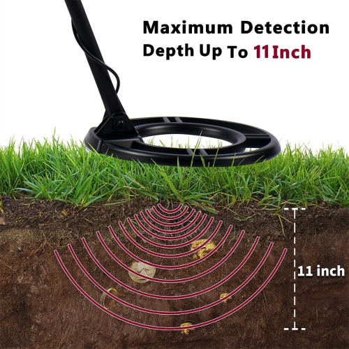 US Direct GC-1075 détecteur de métaux professionnel étanche puce DSP à bobine de 11 pouces 5 modes Treasure Hunting Gold Silver Detection