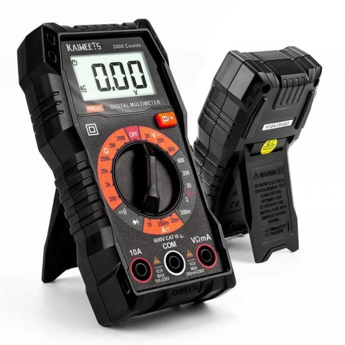 DIGITAL MULTIMETERS  Eu Direct Kaiweets Km100 Digital Multimeter Ac/dc Voltage Dc Current Resistance Tester Top Safety Features Best for Electrician