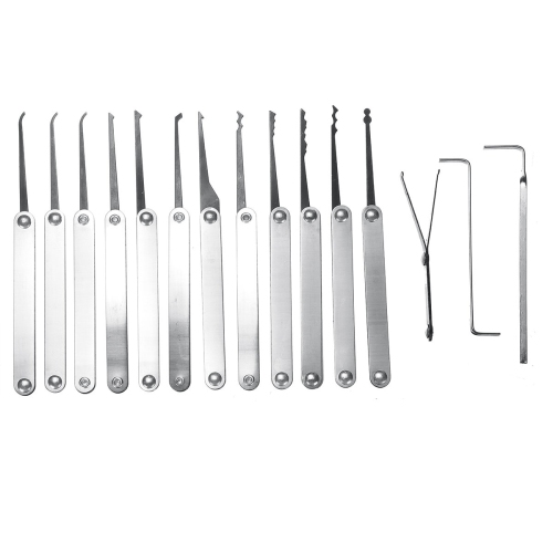 25PCS Unlocking Locksmith Practice Lock Pick Key Extractor Padlock Lockpick Tool Kits