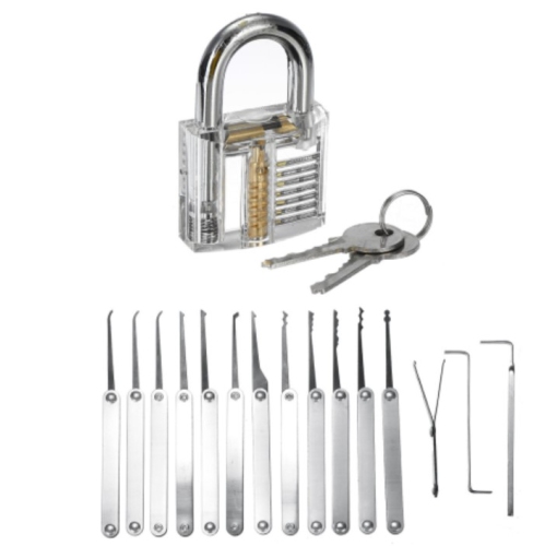 Unlocking Locksmith Practice Lock Pick Key Extractor Padlock Lockpick Tool Kits