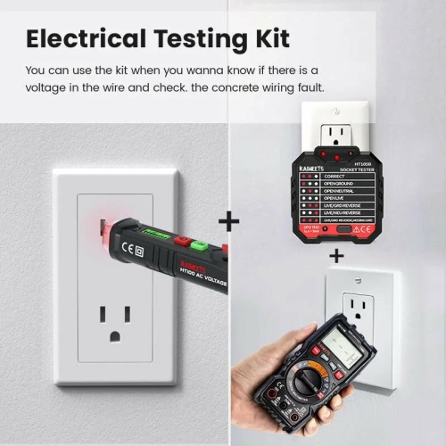 EU US Direct KAIWEETS KVB01 Car Battery Tester 12V24V Digital Battery Analyzer with State of Health Charge, Universal Compatibility with 100-2000CCA