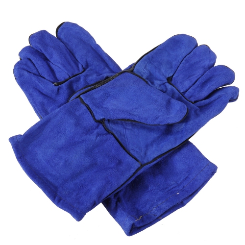 Gants de soudeur de jardinage robustes DE 2pcs 14 po hommes femmes en cuir non glissant à l'épreuve des cornes