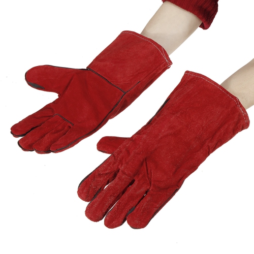Gants de soudeur de jardinage robustes DE 2pcs 14 po hommes femmes en cuir non glissant à l'épreuve des cornes