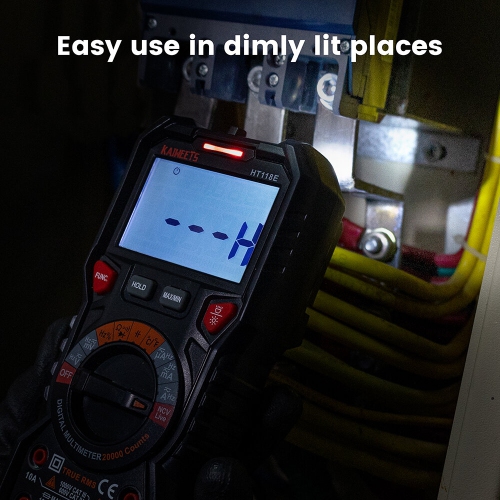 EU US Direct KAIWEETS HT118E Digital AC/DC Multimeter TRMS 20000 Counts High Resolution with Flashlight True RMS CAT IV 600V Safety Rated Best for