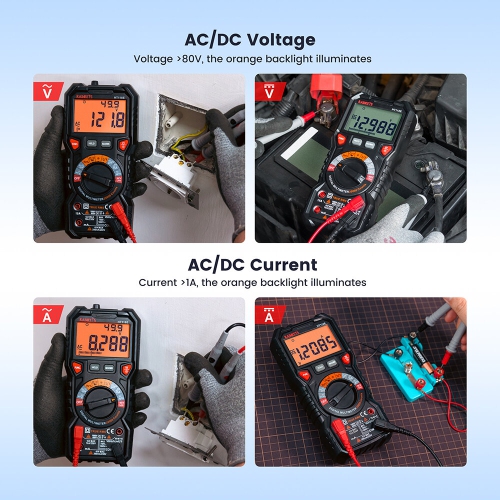 EU US Direct KAIWEETS HT118E Digital AC/DC Multimeter TRMS 20000 Counts High Resolution with Flashlight True RMS CAT IV 600V Safety Rated Best for