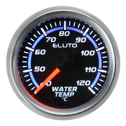 2" 52mm 40-120C Water Temperature Gauge Blue LED Black Face Car Meter + Sensor