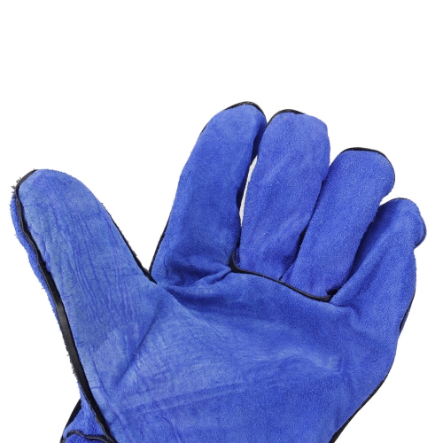 Gants de soudeur de jardinage robustes DE 2pcs 14 po hommes femmes en cuir non glissant à l'épreuve des cornes