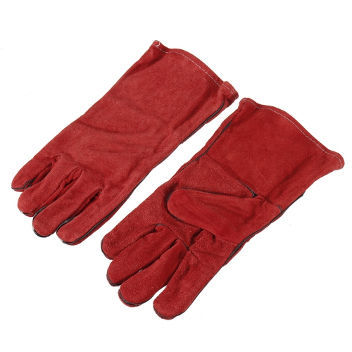 Gants de soudeur de jardinage robustes DE 2pcs 14 po hommes femmes en cuir non glissant à l'épreuve des cornes