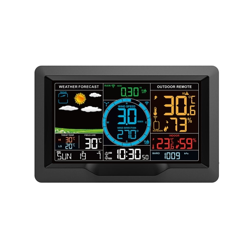 Digital Weather Station with Temperature Humidity Barometric Pressure Wind Speed and Rainfall Measurement Accurate Home Weather Monitoring for Indoor