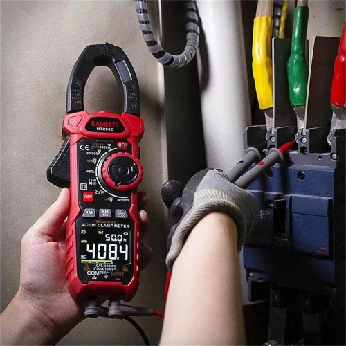 EU US Direct KAIWEETS HT208D Inrush Clamp Meter T-RMS 6000 Counts AC/DC 1000V True RMS Precision NCV Detection LED Flashlight Best Multimeter for