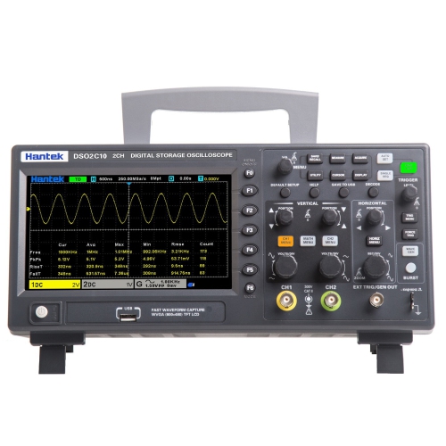 Oscilloscope numérique Hantek DSO2C10 2CH mémoire numérique taux d'échantillonnage 1GS/s largeur de bande 100&nbsp;MHz oscilloscope économique à deux