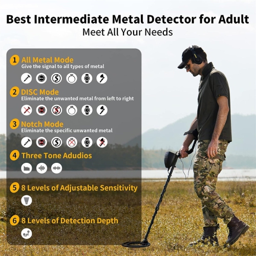 USA Direct Metal Detector étanche Professional Gold Finder avec écran LCD 10" Coil Advanced DSP Chip Deep Detection Treasure Hunter