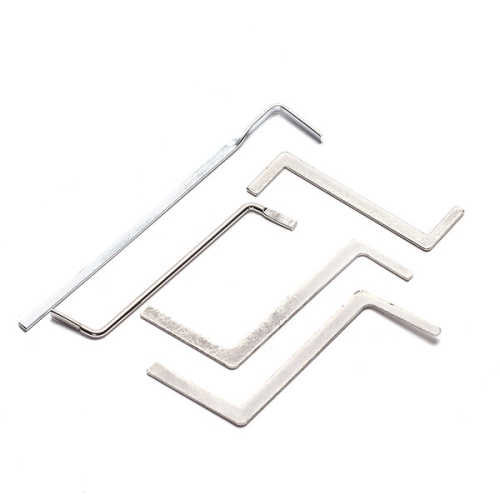DNIU – Outils de tension à double rangée 5pcs Locksmith Outils de récupération à verrou en acier inoxydable
