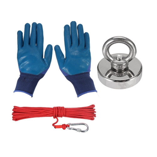 Aimants de pêche au néodyme robustes HNJ48/60/75 mm avec corde 10 m et gants de pêche