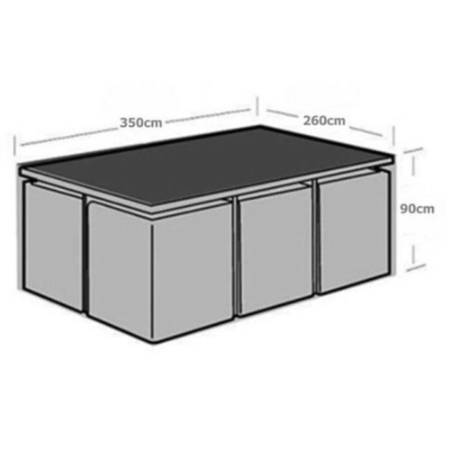 KING DO WAY Outdoor Patio Furniture Covers Waterproof Breathable 420D Oxford Fabric with 4 Windproof Buckles No Tears Anti UV No Fading