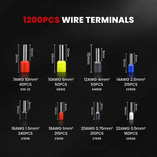 [Eu Direct]KAIWEETS KDC01 jeu d’outils de sertissage professionnels auto-réglables à mécanisme à cliquet 0,34-10&nbsp;mm à dégagement rapide haute