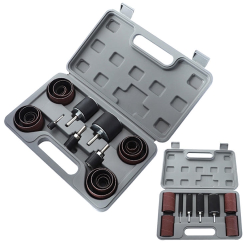 HAND & POWER TOOL A  80/120 Grit Sanding Drum Kit With 3/6MM Shank Sanding Mandrels for Rotary Tool