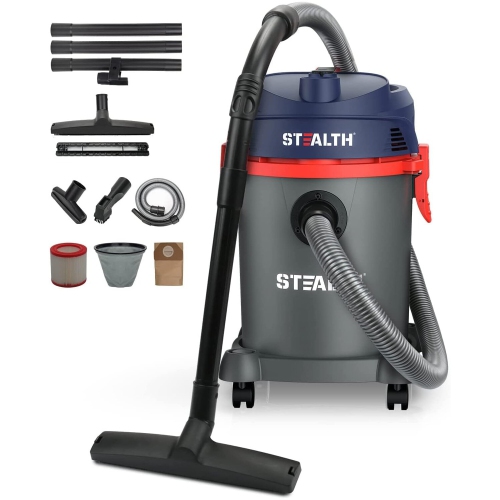 GARDEN POWER TOOLS  [Usa Direct]Stealth 3 In 1 Emv052 6 Gallon Wet Dry Vacuum Powerful 5.5 Horsepower Motor Multifunctional Shop Vacuum \w Blower