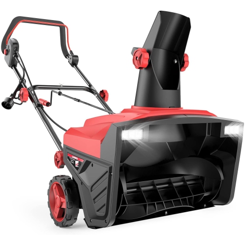 [USA Direct]ECOMAX ELG10 Electric Snow Thrower Powerful Performance 780lbs Snow Per Minute 30 Feet Throwing Distance LED Lights for Day and Night