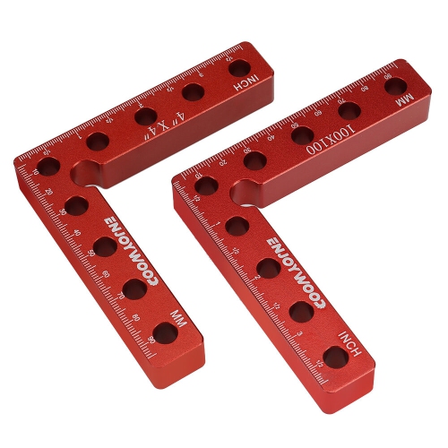 ENJOYWOOD 6PCS Woodworking Upgrade Right Angle Positioning Clamp Precision 90 Degree Clamping Square L-Shaped Auxiliary Fixture Splicing Board