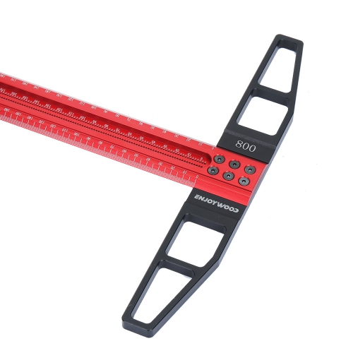 ENJOYWOOD T1 Upgrade Woodworking Precision T Ruler 300mm/600mm/800mm/1000mm Hole Positioning Marking Ruler T Square for Measuring Marking Square