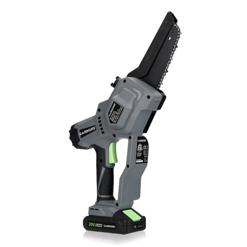 GARDSURE Mini Chainsaw 6 inch Electric Chainsaw Cordless Brushless Motor Chainsaw with 2 Pack 20V 2.0Ah Li-ion Batteries Chainsaw for Tree Branch