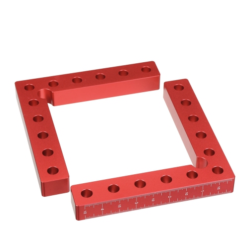 4 Pack VEIKO 120mm x 120mm 90 Degree Right Angle Clamps Positioning Squares MM/Inch Scale Aluminum Alloy Woodworking Carpenter Corner Clamping for