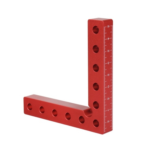 4 Pack VEIKO 120mm x 120mm 90 Degree Right Angle Clamps Positioning Squares MM/Inch Scale Aluminum Alloy Woodworking Carpenter Corner Clamping for