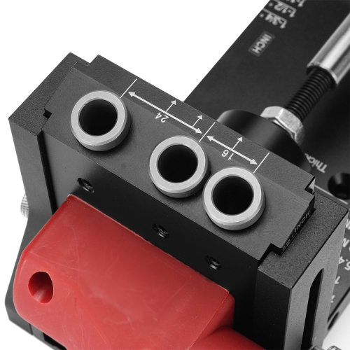 ENJOYWOOD XK4S Pocket Hole Jig Aluminum Alloy Adjustable Woodworking Hole Puncher Locator for DIY Carpentry Projects