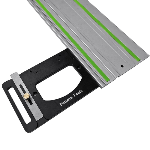 Fonson Aluminum Alloy Track Saw Square Guide Rail Square Woodworking 90 Degree Right Angle Guide Plate Square Cutting Everytime for Makita / Festool