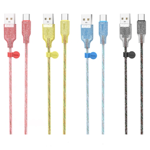 TABLET CABLES  Hoco U73 Transparent Type C Charge Data Cable for Tablet Smartphone
