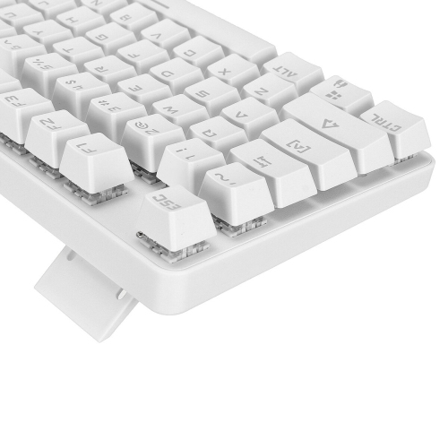 Wired Mechanical Keyboard 87-Key 87% TKL Layout Suspended Keycaps Blue Switch Hot Swappable RGB Backlit Mechanical Gaming Keyboard with Supplement