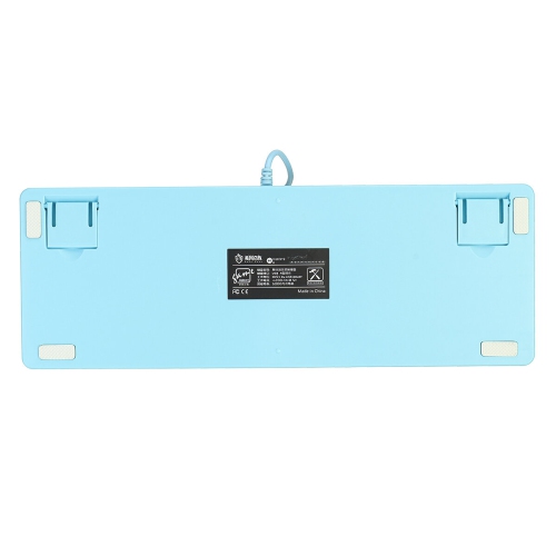 Wired Mechanical Keyboard 87-Key 87% TKL Layout Suspended Keycaps Blue Switch Hot Swappable RGB Backlit Mechanical Gaming Keyboard with Supplement