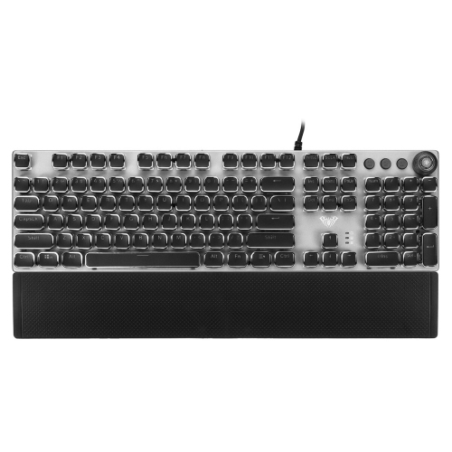 AULA F2088 104 Keys Mechanical Keyboard RGB Backlit Punk E-sports Gaming Keyboard Absorbable Hand Rest