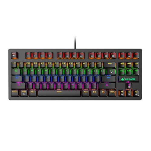ZIYOULANG K2 87 Keys Mechanical Keyboard Wired Rainbow Backlight Blue Switch Gaming Keyboard for Laptop Computer PC Gamer