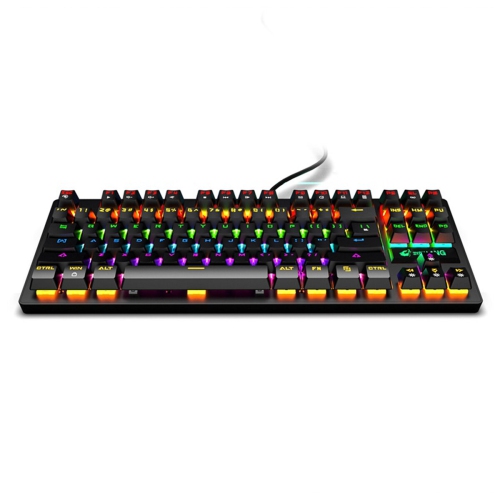 ZIYOULANG K2 87 Keys Mechanical Keyboard Wired Rainbow Backlight Blue Switch Gaming Keyboard for Laptop Computer PC Gamer