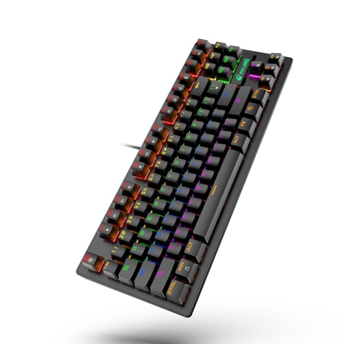 ZIYOULANG K2 87 Keys Mechanical Keyboard Wired Rainbow Backlight Blue Switch Gaming Keyboard for Laptop Computer PC Gamer