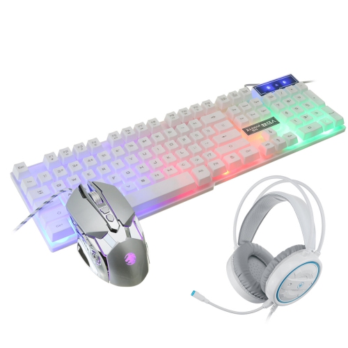 Bakeey Mice Keyboards Headphones Combo 104-Key Backlit Mechanical Waterproof Wired Keyboard G5 800DPI Wired Mice 7.1 Stereo Sound 3.5MM USB E-Sports