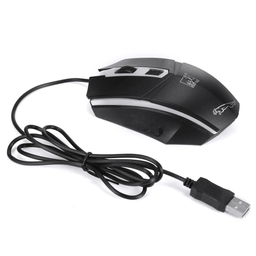 Clavier de jeu USB avec fil et souris de jeu à rétroéclairage coloré de 104 touches pour ordinateur portatif