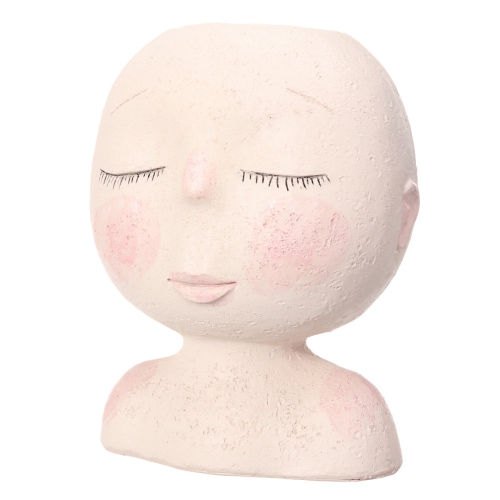 Nordic Doll Shaped Flower Pot Sculpture Flower Pot Art Vase Home Decor Succulents Head Shaped Vase Ornament