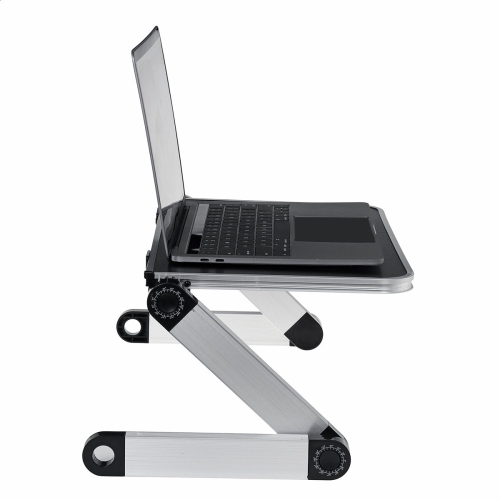 40*26cm Enlarge Foldable with Cooling Fan Hole Aluminum Laptop Computer Desk Table TV Bed Computer Mackbook Desktop Holder