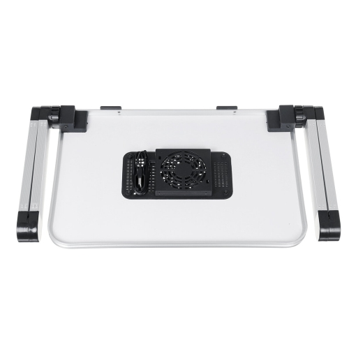40*26cm Enlarge Foldable with Cooling Fan Hole Aluminum Laptop Computer Desk Table TV Bed Computer Mackbook Desktop Holder
