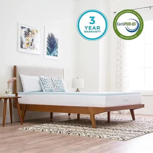 2 Inch Gel Infused Memory Foam Mattress Topper - Full Size, CertiPUR-US Certified