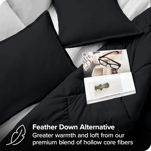 Premium 1800 Series Comforter Set - Queen Size Goose Down Alternative - Ultra-Soft - All Season Warmth