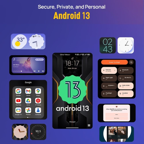 Ulefone Armor X12 Pro Rugged Smartphone Unlocked, MTK Helio G36 4GB+ 4GB Virtual RAM+64GB Android 13 Cell Phone, 13MP+8MP, 5.45" HD+, 4860mAh, Dual