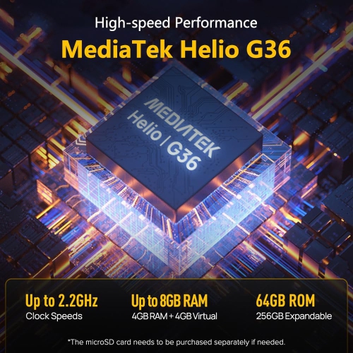 Ulefone Armor X12 Pro Rugged Smartphone Unlocked, MTK Helio G36 4GB+ 4GB Virtual RAM+64GB Android 13 Cell Phone, 13MP+8MP, 5.45" HD+, 4860mAh, Dual